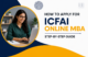 Step by step ICFAI Online MBA application process
